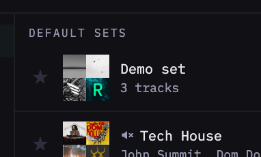 The Demo set under DEFAULT SETS in REFFREY